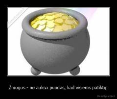Žmogus - ne aukso puodas, kad visiems patiktų. - 