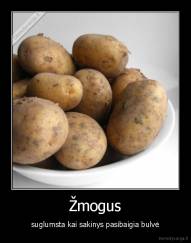 Žmogus - suglumsta kai sakinys pasibaigia bulvė