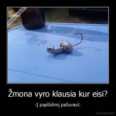 Žmona vyro klausia kur eisi? - -Į paplūdimį pažuvaut.