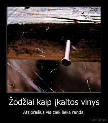 Žodžiai kaip įkaltos vinys - Atsiprašius vis tiek lieka randai