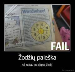 Žodžių paieška - Aš radau paslėptą žodį!